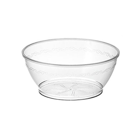 Smarty Had A Party 6 oz Clear Floral Round Disposable Plastic Dessert Bowls 480 Bowls, 48PK 725-CASE